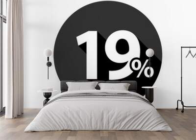 19 percent discount sale black friday Wall mural