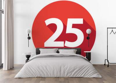 25 calendar holiday number Wall mural