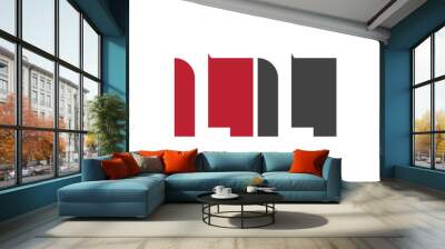 LL red square letter logo for  landscape, law, leadership, learning, legal Wall mural