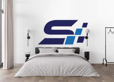 s digital letter logo Wall mural