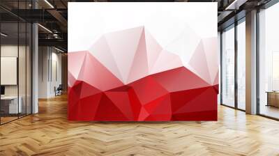 White Red Triangular Abstract background Wall mural