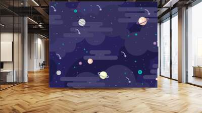 Galaxy background vector illustration Wall mural