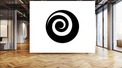 Circle spiral Koru Maori symbol vector isolated on white Wall mural