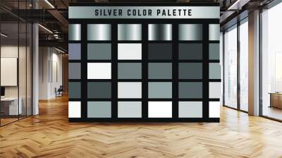 Silver Vector Color Palette Wall mural