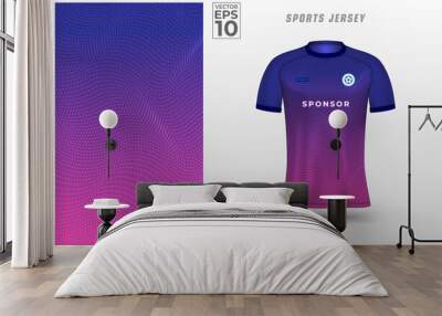 Soccer jersey design for football club. Fabric textile for t-shirt printing vector illustration Wall mural