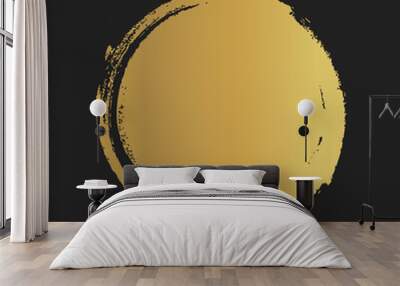 Golden Grunge vintage painted shapes. Vector illustration Wall mural