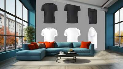 vector set template of male t-shirts Wall mural