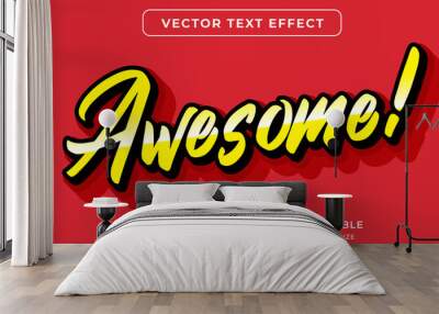 Editable text effect - minimalist script text style Wall mural