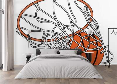 basketball hoop slam dunk Wall mural