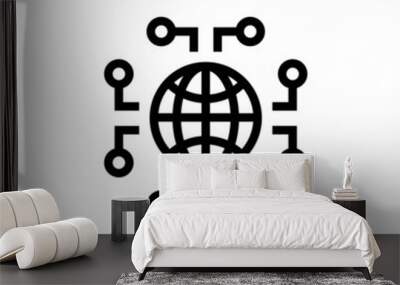 Digital icon in vector. Logotype Wall mural