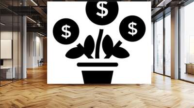 
A pot plant with money growth showing business growth
 Wall mural