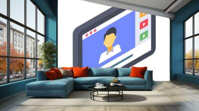 
Icon of live streaming in isometric design
 Wall mural