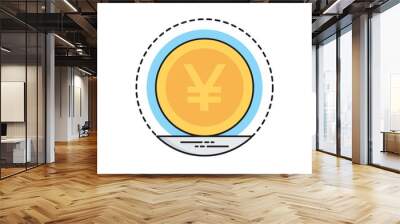 
Icon with international currency with y symbol two lines showing yen coin
 Wall mural