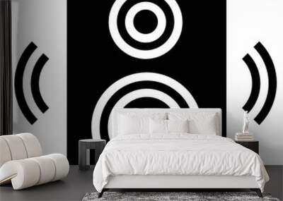 Electronic volume speaker in glyph design Wall mural