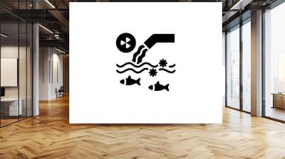 Water Pollution icon in vector. Logotype Wall mural