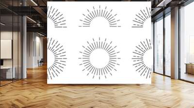 sunburst set. sunburst icon collection vector.retro sunburst design.big collection sunburst best qua Wall mural