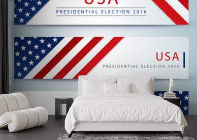 Presidential election in the USA 2016 - banner template Wall mural