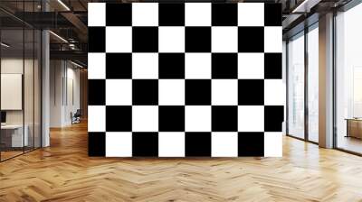 Black and white checkered seamless pattern. Endless background. Racing flag texture Wall mural