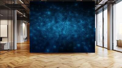 Flashing particles pattern with beams, rays. Wall mural