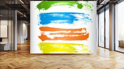 Abstract Colorful Strokes Wall mural