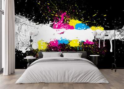 Beautiful Color Paint Splashes Wall mural