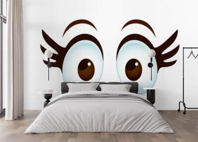 Cartoon Female Eye Wall mural