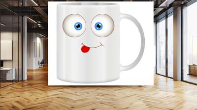 Funny Coffee Mug Vector Wall mural