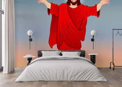 Jesus Christ Vector Illustration Wall mural