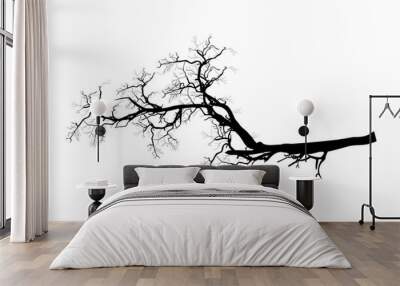 Spooky Dead Tree Branch Shape Vector Wall mural