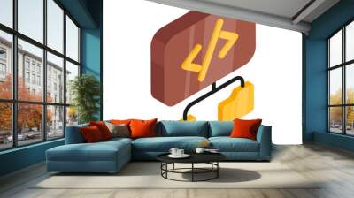 A creative design icon of coding network 

 Wall mural