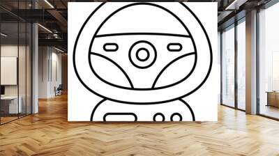 Modern design icon of steering  Wall mural