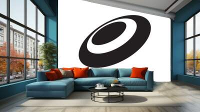 frisbee logo icon Wall mural