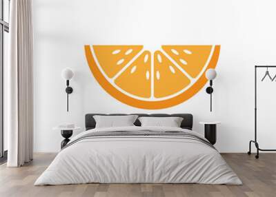 orange slice icon design template vector isolated illustration Wall mural