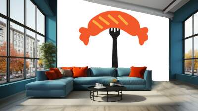 Sausage icon Wall mural