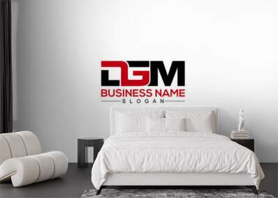 DGM Logo And Illustrations Design For New Business Wall mural