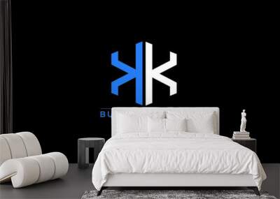 Letter KK Logo, creative k k logo icon vector for business Wall mural