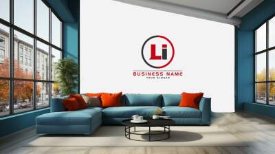 Letter LI Logo, circle li logo icon vector for business Wall mural