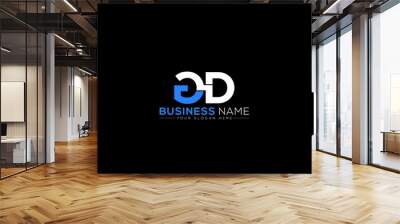 Monogram GD Logo Letter Vector, Creative Gd dg Logo Icon Design With Blue And White Color Letter Design For Business Wall mural