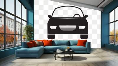 Car vector icon isolated on transparent background, Car logo design Wall mural