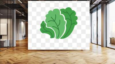 Salad vector icon isolated on transparent background, Salad logo design Wall mural