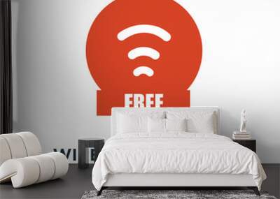 wireless and wifi icons icon. wireless network concept symbol de Wall mural