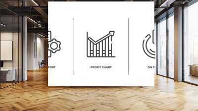 business pack outline icons set. thin line icons sheet included seo report, profit chart, on power vector. Wall mural