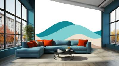 abstract background with waves Wall mural