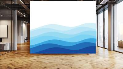 Abstract wave layer vector background illustration Wall mural