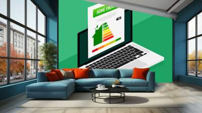 Flat home energy. Smart home. Future technology. Vector logo illustration. Internet technology. Vector icon Wall mural