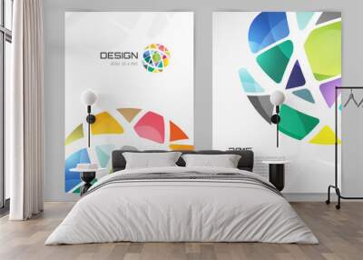 Abstract brochure or flyer design template Wall mural