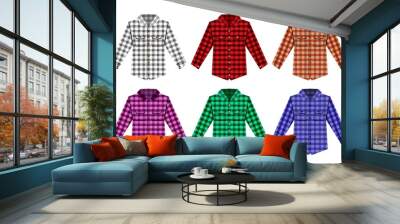 lumberjack check shirt lumberjack old fashion patterns Wall mural