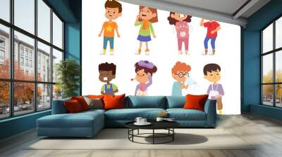 sick children vector set. Wall mural