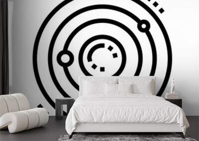 atom core line icon vector. atom core sign. isolated contour symbol black illustration Wall mural