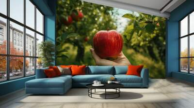 bitten object apple fruit Wall mural